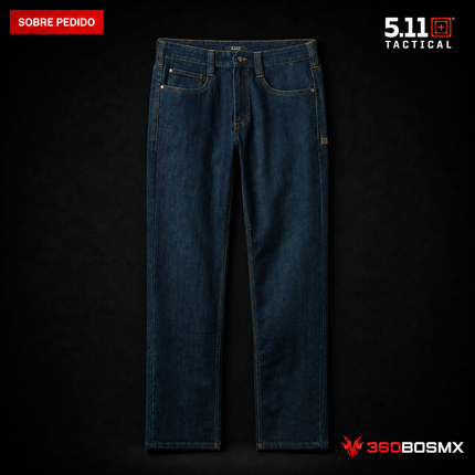 Pantalón 5.11 Defender-Flex Straight Jean para hombre en color Lavado Noche Oscura, producto sobre pedido