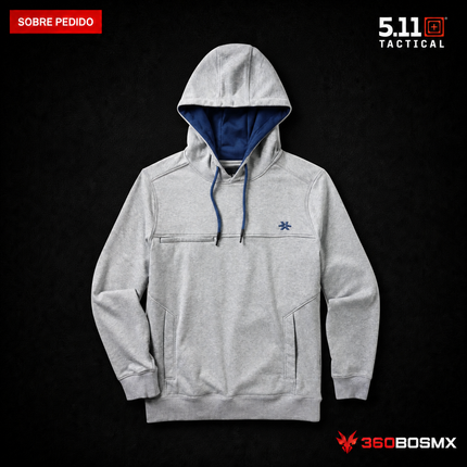 Sudadera con Capucha Bryce 5.11 en color Gris Jaspeado, prenda sobre pedido