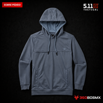 Sudadera con Capucha Bryce 5.11 en color Gris Moonlight, prenda sobre pedido