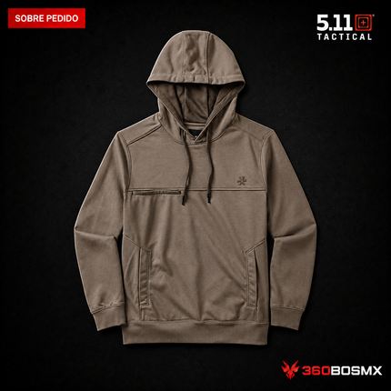 Sudadera con Capucha Bryce 5.11 en color Café Morel, prenda sobre pedido