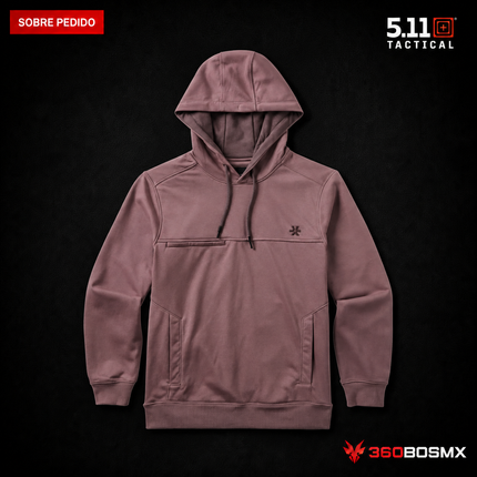 Sudadera con Capucha Bryce 5.11 en color Ciruela Crepúsculo, prenda sobre pedido