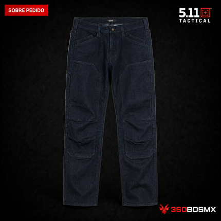 Pantalón 5.11 Defender-Flex Utility Jean para hombre en color Índigo Lavado Rinse, producto sobre pedido