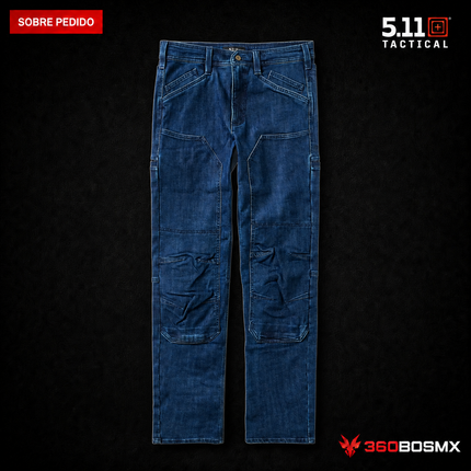Pantalón 5.11 Defender-Flex Utility Jean para hombre en color Índigo Lavado Piedra, producto sobre pedido