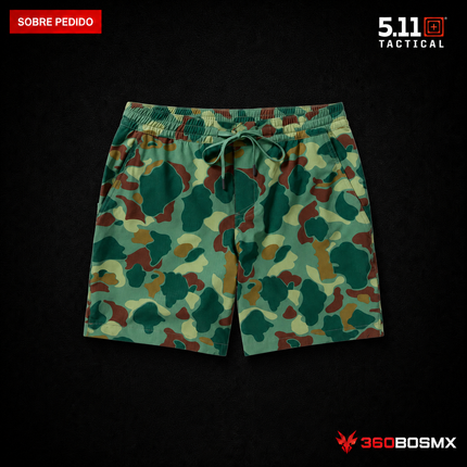 Short 5.11 Big Sur Hybrid Short 7 pulgadas para hombre en color Camuflaje Jungle Duck, producto sobre pedido