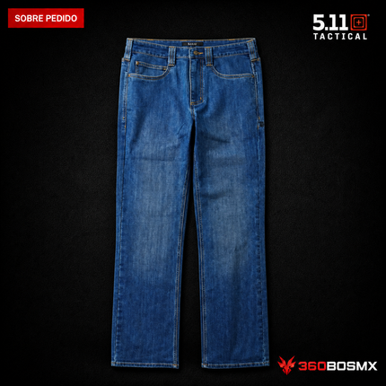 Pantalón 5.11 Defender-Flex Bootcut Jean para hombre en color Índigo Lavado Medio, producto sobre pedido