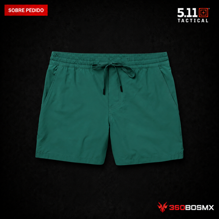 Short 5.11 Big Sur Hybrid Short Print 5 pulgadas para hombre en color Verde Pond, producto sobre pedido