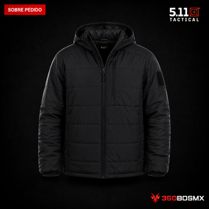 Chaqueta Explore PrimaLoft 5.11 en color Negro, prenda sobre pedido