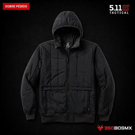 Chaqueta Aislante Oberland de Cierre Completo 5.11 en color Negro, prenda sobre pedido