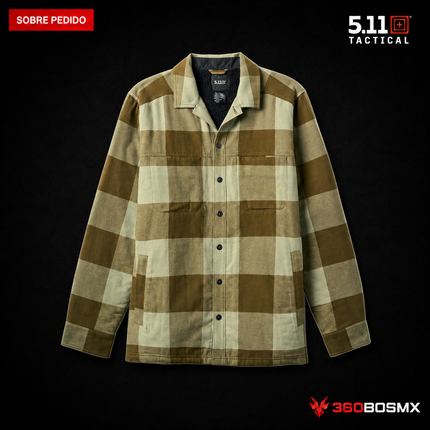 Sobrecamisa tipo Chaqueta Seth 5.11 en color Cuadros Verde Campo, prenda sobre pedido