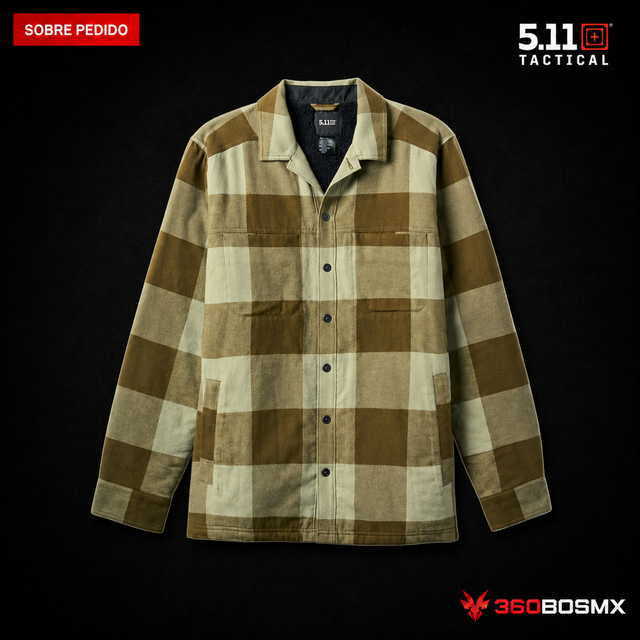 SOBRE PEDIDO – Sobrecamisa tipo Chaqueta Seth 5.11 – Cuadros Verde Campo