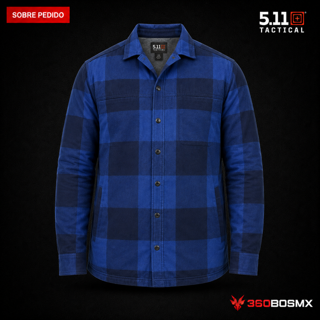 SOBRE PEDIDO – Sobrecamisa tipo Chaqueta Seth 5.11 – Cuadros Azul Mejillón