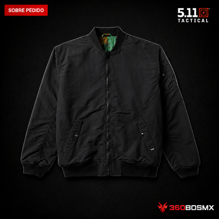 Chaqueta Reversible Kumau 5.11 en color Negro/Camuflaje Jungle Duck, prenda sobre pedido
