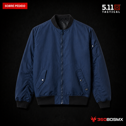 Chaqueta Reversible Kumau 5.11 en color Azul Marino Pacífico, prenda sobre pedido