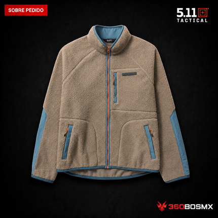 Chaqueta de Forro Polar HQ Tech 5.11 en color Café Morel, prenda sobre pedido