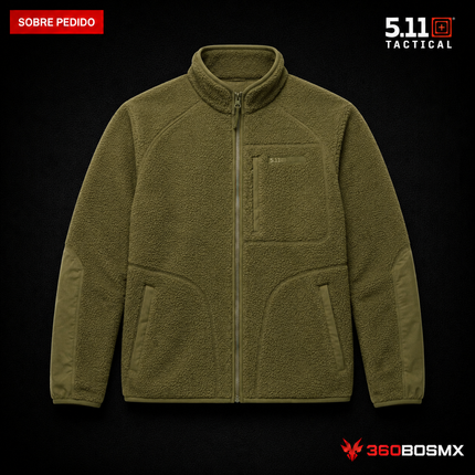 Chaqueta de Forro Polar HQ Tech 5.11 en color Verde Campo, prenda sobre pedido