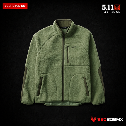 Chaqueta de Forro Polar HQ Tech 5.11 en color Verde Tank, prenda sobre pedido