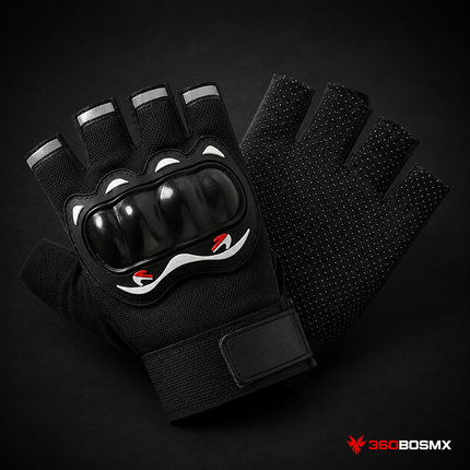 Guantes Antirreflejantes de Dedos Cortos DT-ST4 - Negro