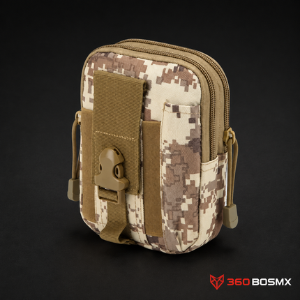 Bolso Molle Pouch c/CORREA AJUSTABLE (Mariconera), como 8031s Luting BB-86 BB-86 – Cafe pixel