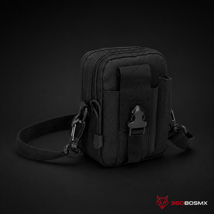 Bolso Molle Pouch c/CORREA AJUSTABLE (Mariconera), como 8031s Luting BB-86 BB-86 – Negro reptil