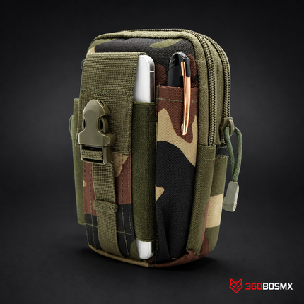 Bolso Molle Pouch c/CORREA AJUSTABLE (Mariconera), como 8031s Luting BB-86 BB-86 – Verde camuflaje