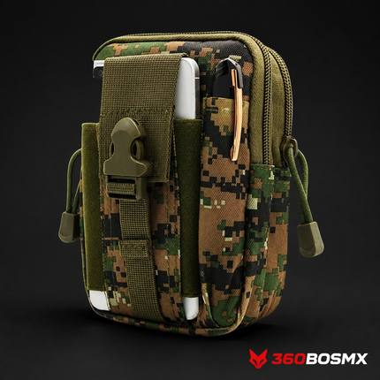 Bolso Molle Pouch c/CORREA AJUSTABLE (Mariconera), como 8031s Luting BB-86 BB-86 – Verde pixel