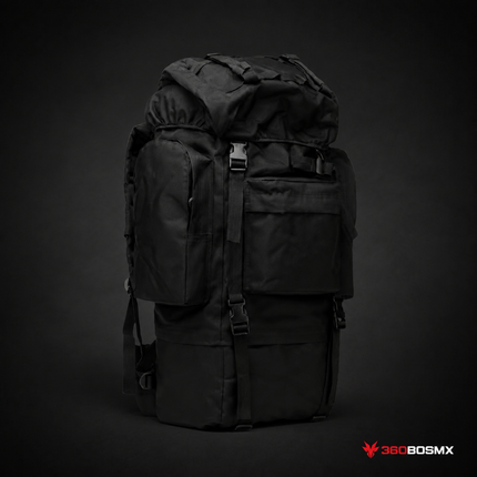 Mochila de Campismo de 60 L con Soporte Interno JYB022 – Negro