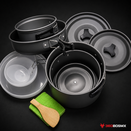 Kit de cocina de camping PJ495 para 4 a 5 personas