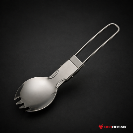 Cuchara-Tenedor Plegable de Acero Inoxidable PJ498