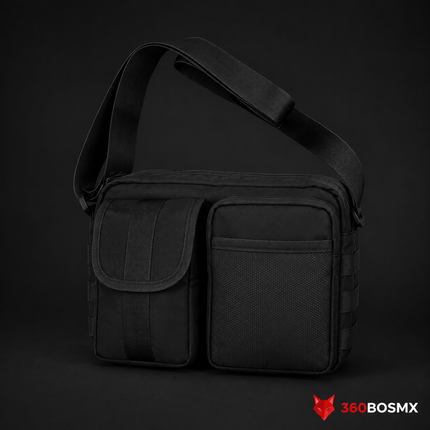 Mariconera 8Lts, All fashion (casual), +compartimentos, candado seguridad G1111 – Negra