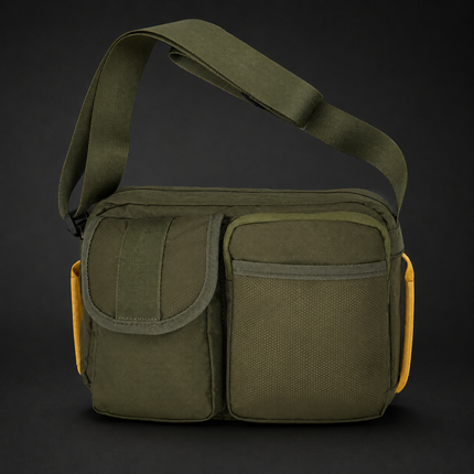 Mariconera 8Lts, All fashion (casual), +compartimentos, candado seguridad G1111 – Verde