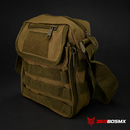 Mochila cruzada pequeña sistema molle varios compartimentos GJ020 – negro