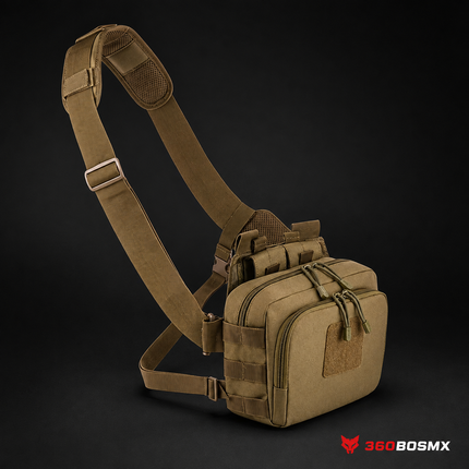 Mochila 2 en 1 mariconera- BANGUER cangurera porta cargadores y accesorios GJ1971 – Caqui