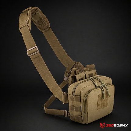 Mochila 2 en 1 mariconera- BANGUER cangurera porta cargadores y accesorios GJ1971 – Verde