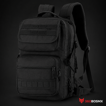 Mochila táctica 35 lts, escolar, ciclista, uso rudo, computadora GJ601 – Negra