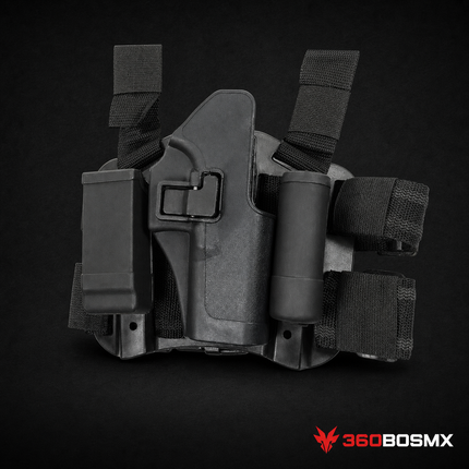 Holster de Pierna SERPA Largo para Glock PJ158 – Negro