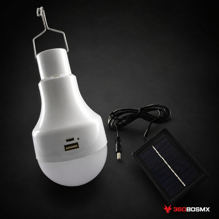 Foco LED solar DT3885 blanco con panel 360BOSMX