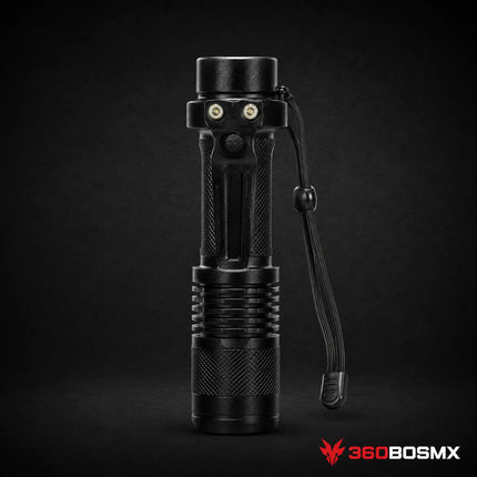 Mini Lámpara de Mano Táctica T6 2,500 lm DT47 – Negro