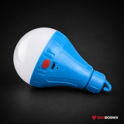 Foco LED recargable DTV09 azul 360BOSMX
