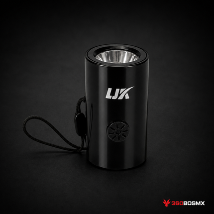 Mini linterna LED USB-C para celular LJK MTYX79 negra - 360BOSMX