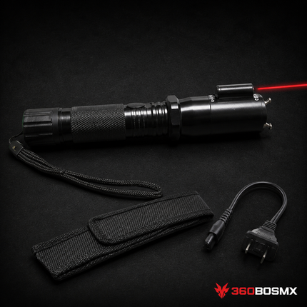 Lámpara Táctica con Electroshock y Láser ST59 – Negro