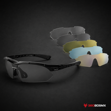 Gafas tácticas deportivas LJK MJ020 MJ023 con cinco lentes