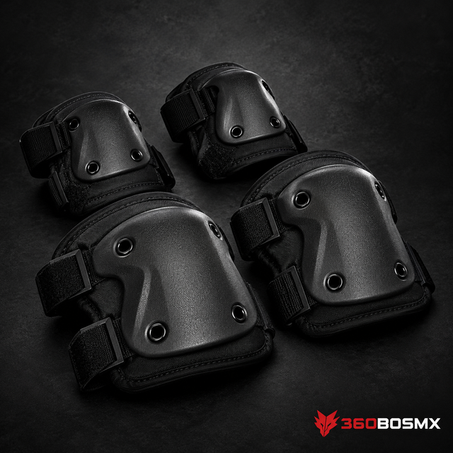Kit de Rodilleras y Coderas Tácticas HYsmart – Negro MP