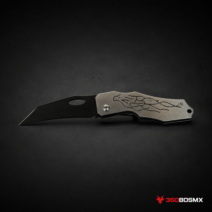Navaja Plegable* Hoja Drop Point Mango Decorado Águila JF883