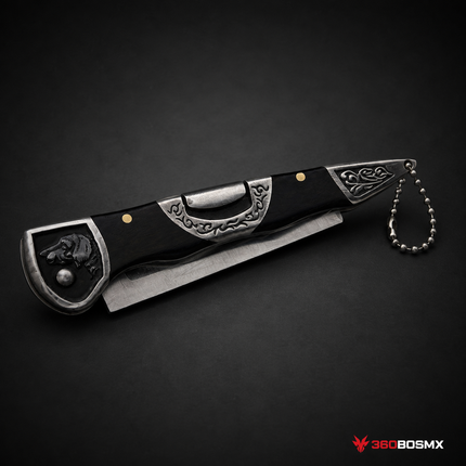 Navaja Táctica Decorativa JF1014 – Negro Madera
