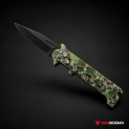 Navaja automática JFH621B camuflaje verde