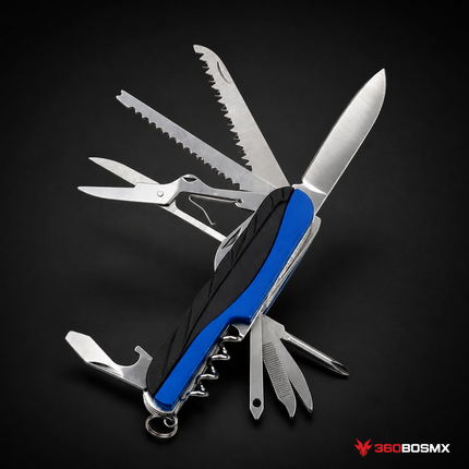 Navaja multiusos 11 en 1 W330 azul y negro
