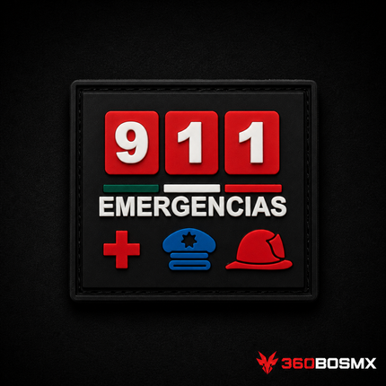 Parche 911 Emergencias GJP QZ00 – Fondo Negro