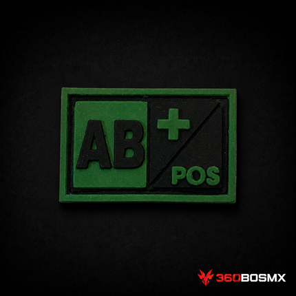 Parche Tipo de Sangre AB+ GJP QZ00 – Gris/Verde