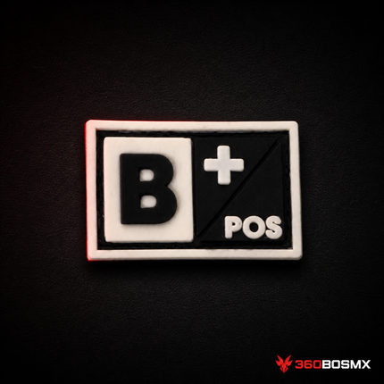 Parche Tipo de Sangre B Positivo QZ00 – Blanco