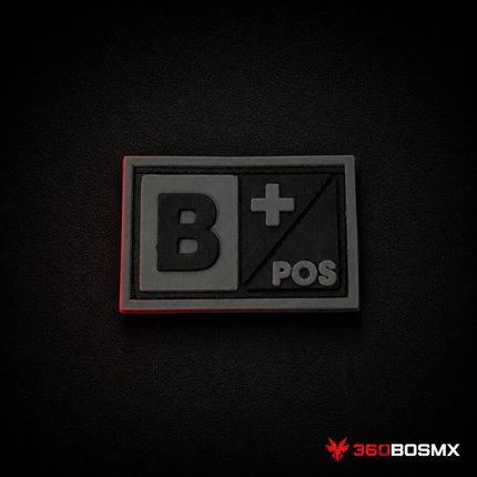 Parche Tipo de Sangre B Positivo QZ00 – Gris